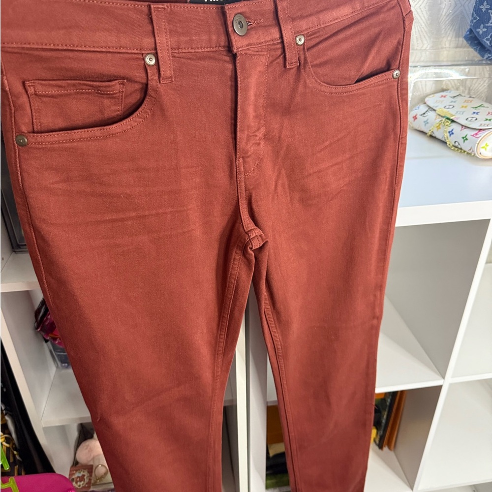 PAIGE Brown Slim Jeans Modern Casual Style